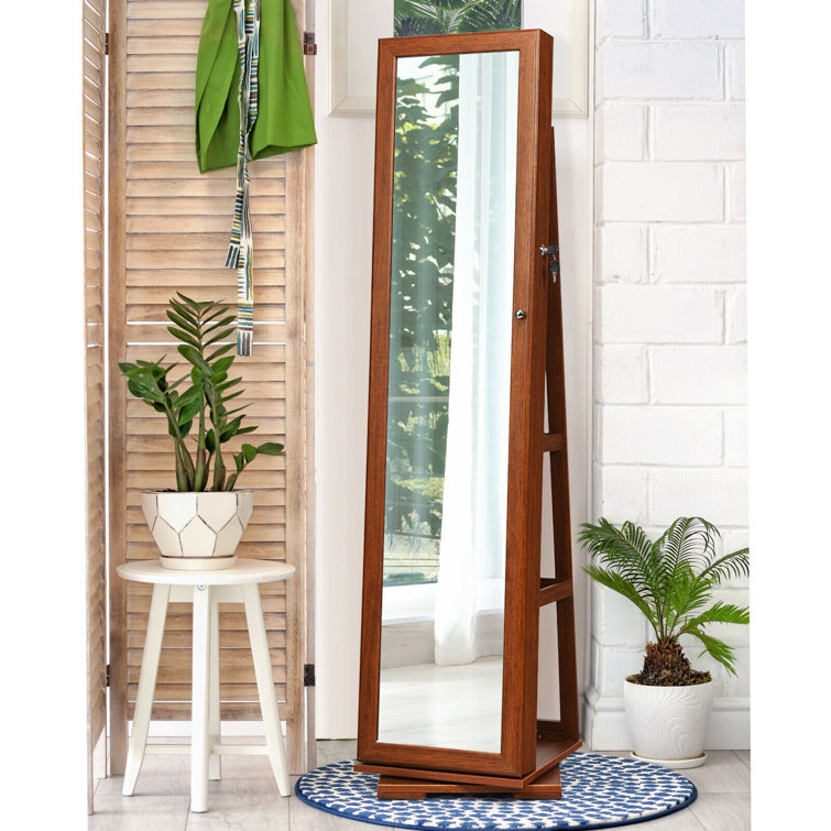 Ebern Designs Kuwanna Freestanding Jewelry Armoire with Mirror